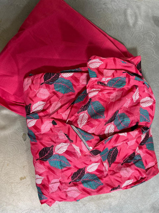 MSB Pink Reshma collection lawn with plan trousers
