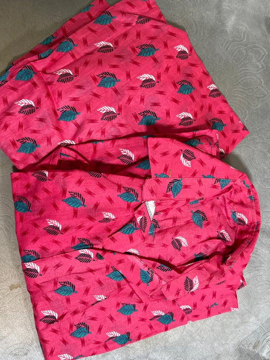 MSB Pink Reshma collection lawn - All over
