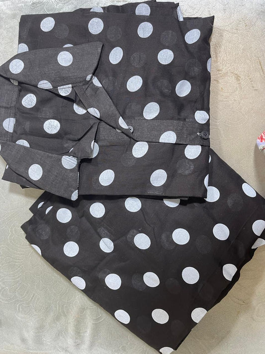 MSB white Polka dot - Black