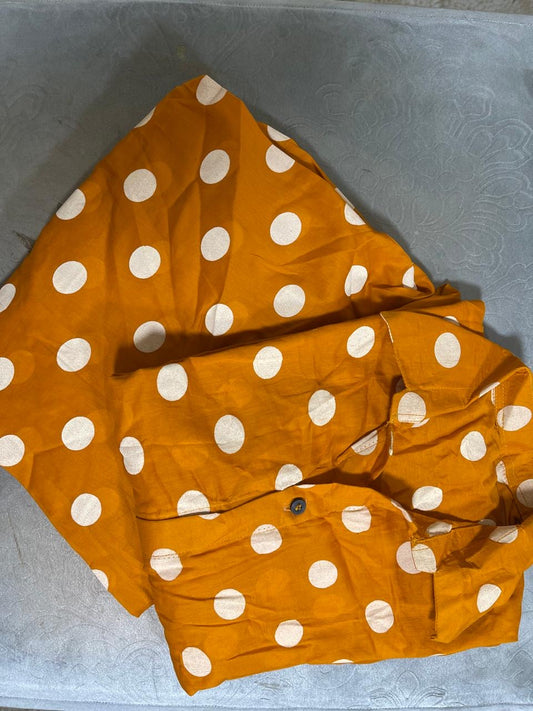 MSB white Polka dot - Mustard